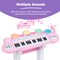 Best Choice Products 37-Key Kids Electronic Piano Keyboard w/ Multiple Sounds, Lights Microphone, Stool